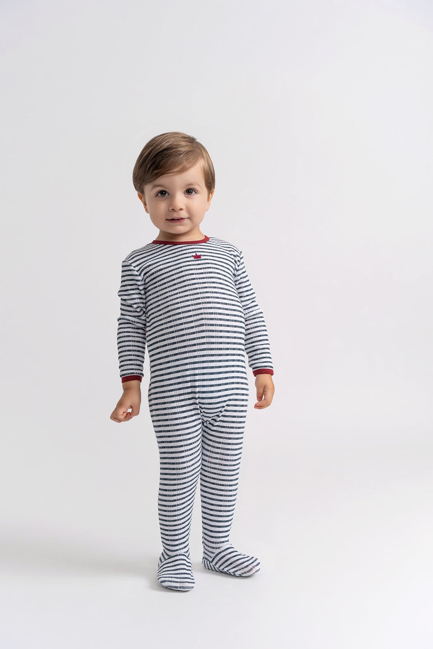 Striped Pointelle Onesie
