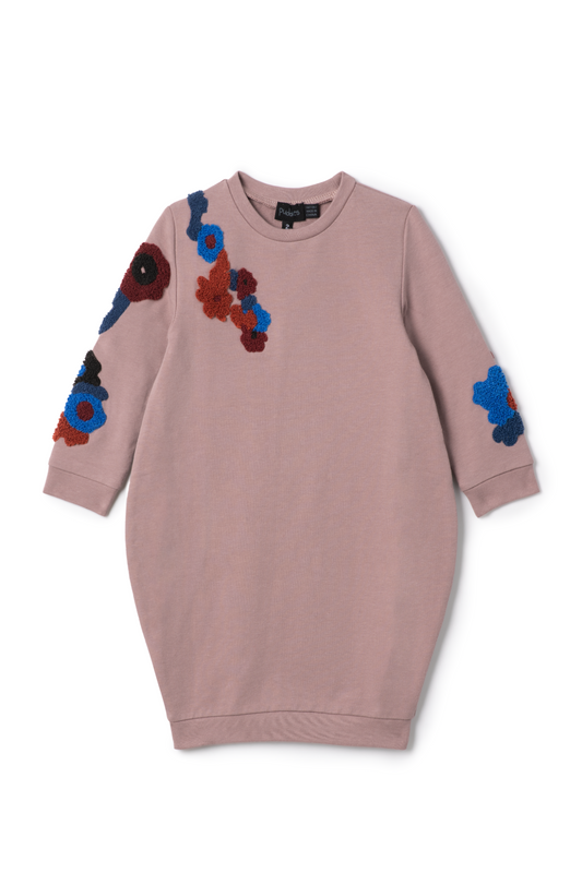 Hook Stitch Sweatershirt Dress Twilight Mauve