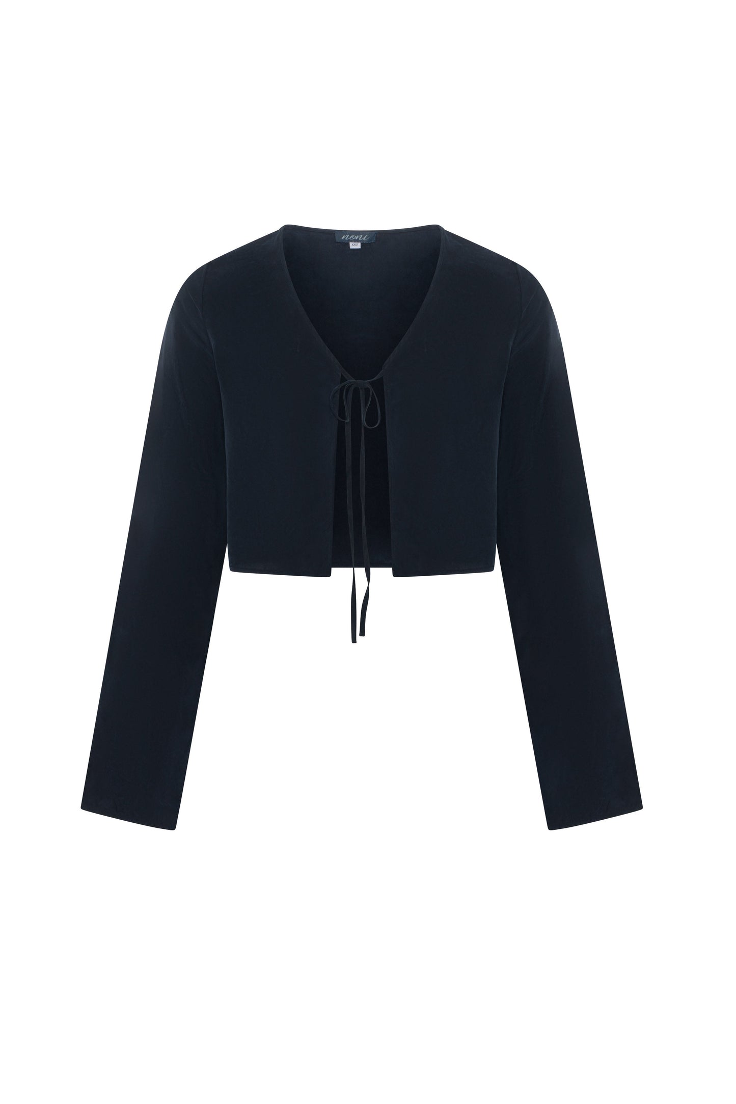 Suede Cropped Cardigan Midnight Blue