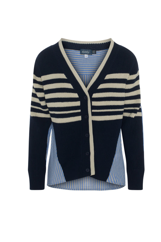 Cardigan Shirt Combo Navy Blue