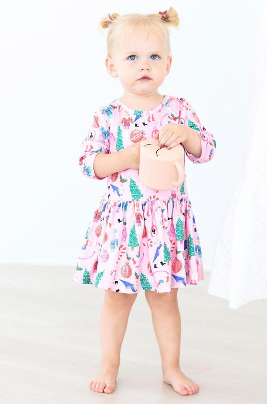 Sugarplum Fairy 3/4 Sleeve Twirl Bodysuit