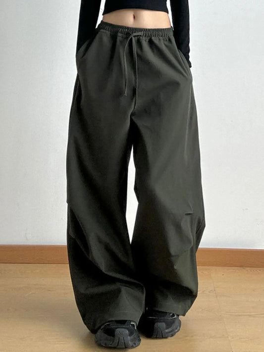 Wide Leg Pants with Drawstring Waist