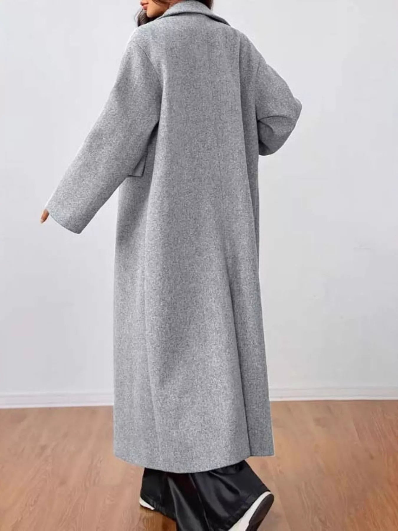 Wool-Blend Longline Overcoat