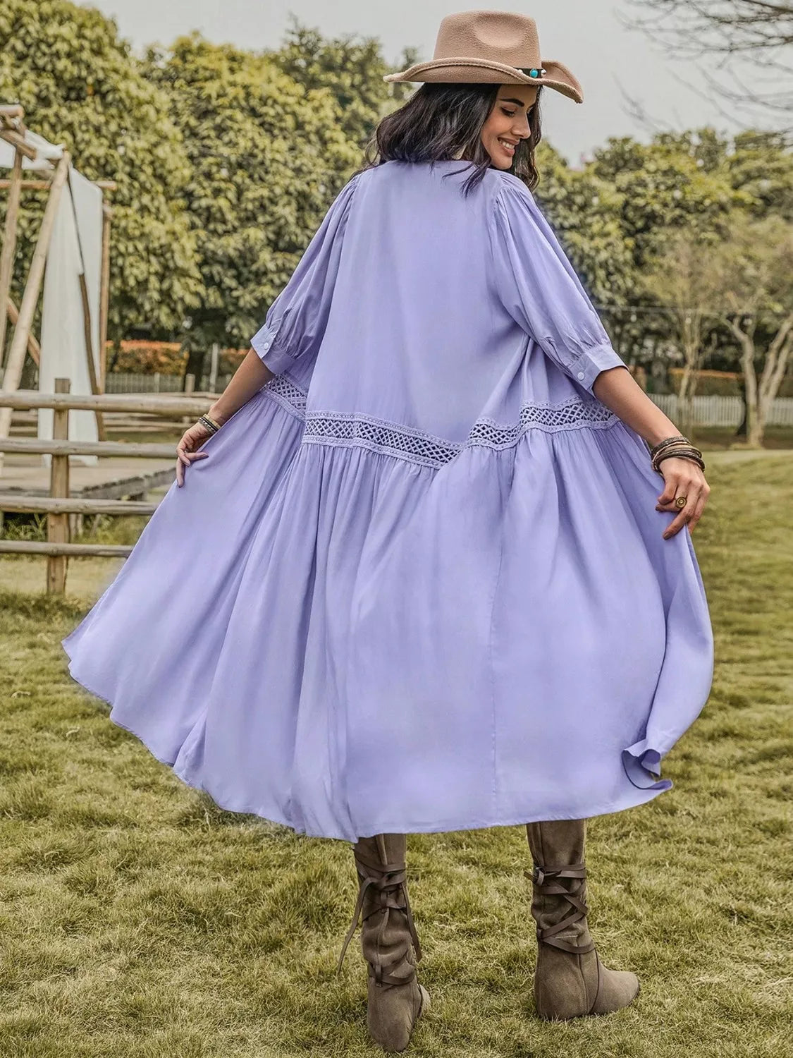 Open Front Half Sleeve Cover Up