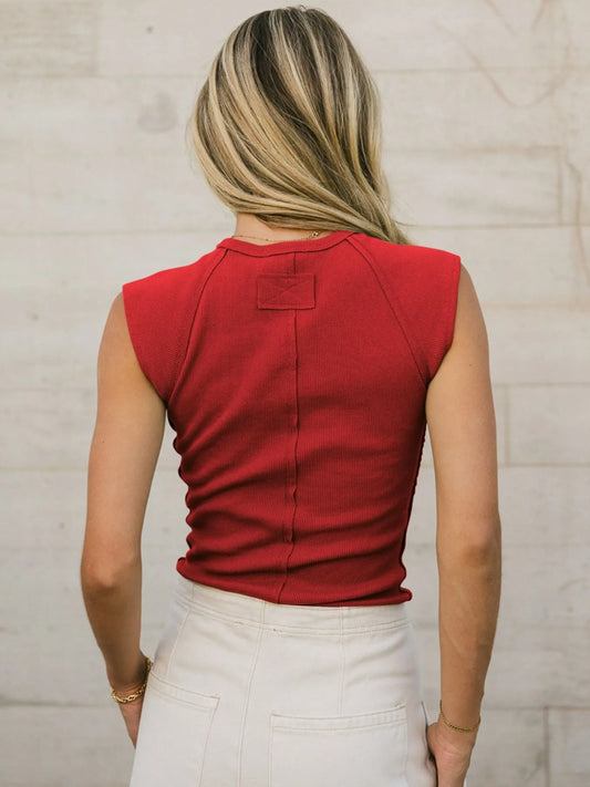 Solid Color Round Neck T-Shirt