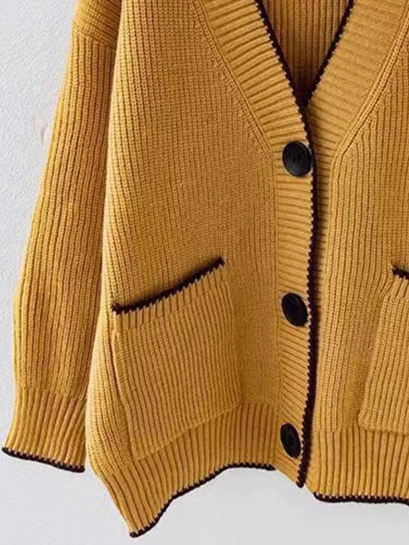 Pocketed Button Down Cardigan