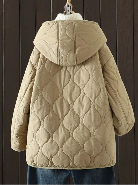 Quilted Hooded Sherpa Lined Outerwear