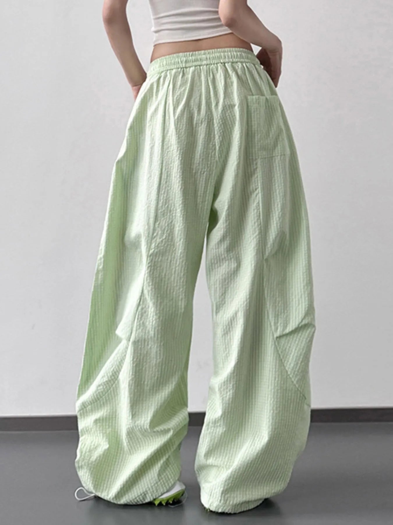 Drawstring Wide Leg Pants