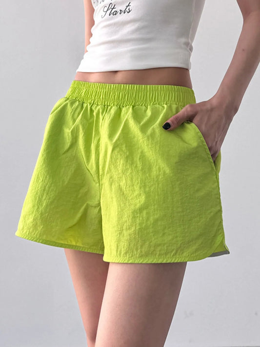 Elastic Waist Active Shorts