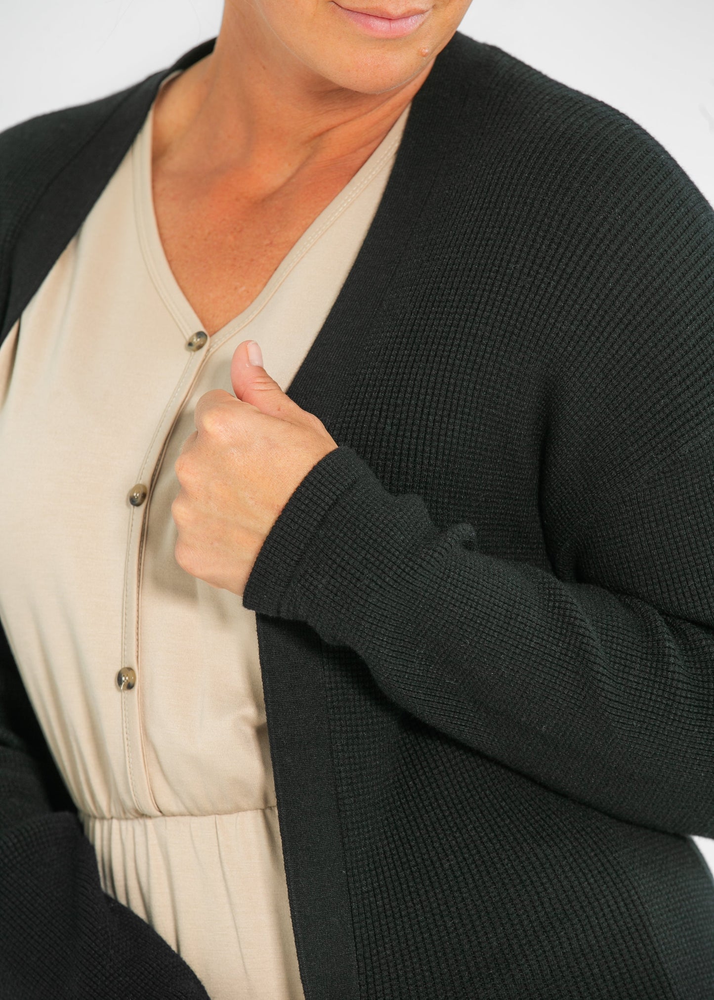 Essential Waffle Knit Cardigan - FINAL SALE