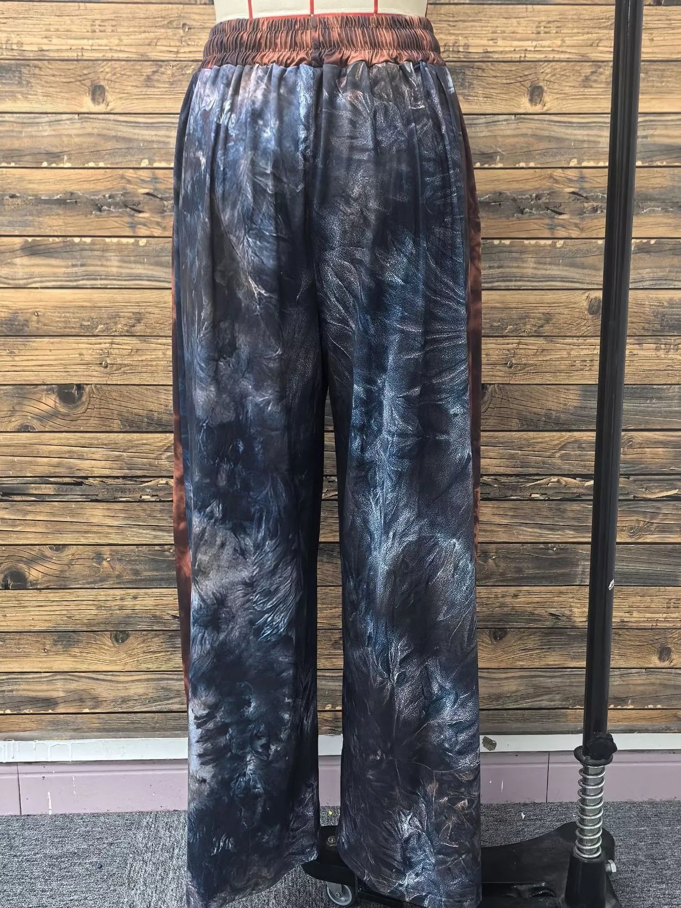 Full Size Tie-Dye Wide Leg Casual Pants Plus Size