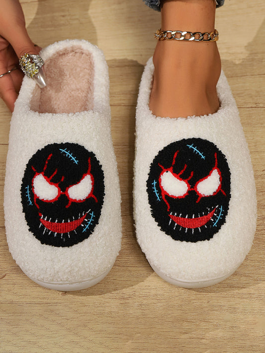 Halloween pattern home plush warm slippers Pattern5
