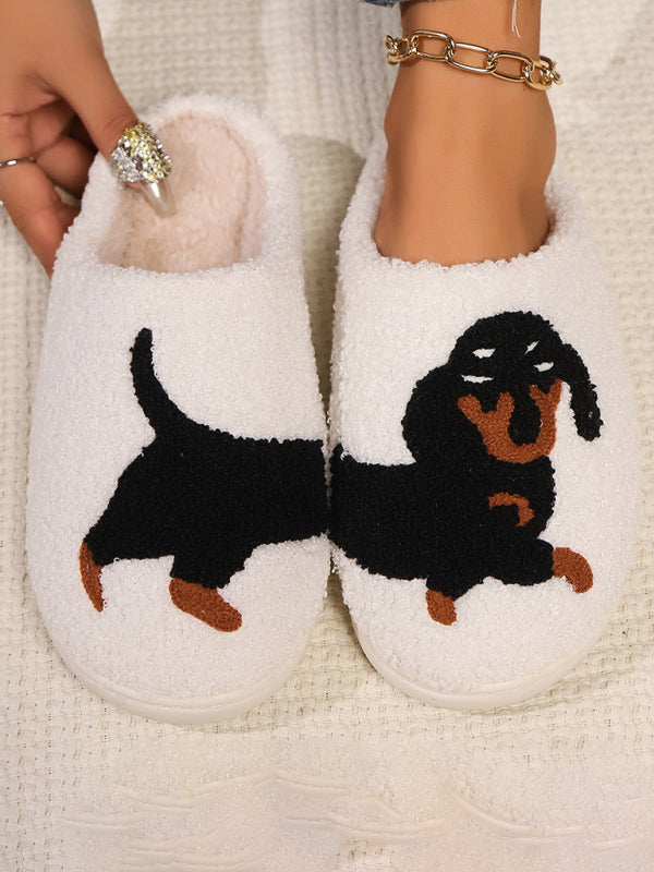 Halloween Ghost House Pattern Home Plush Warm Slippers Pattern1