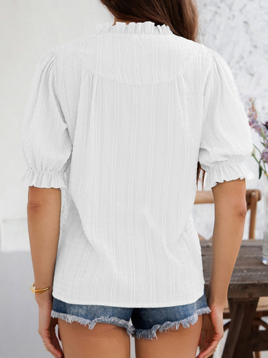 Women's flared half sleeve top