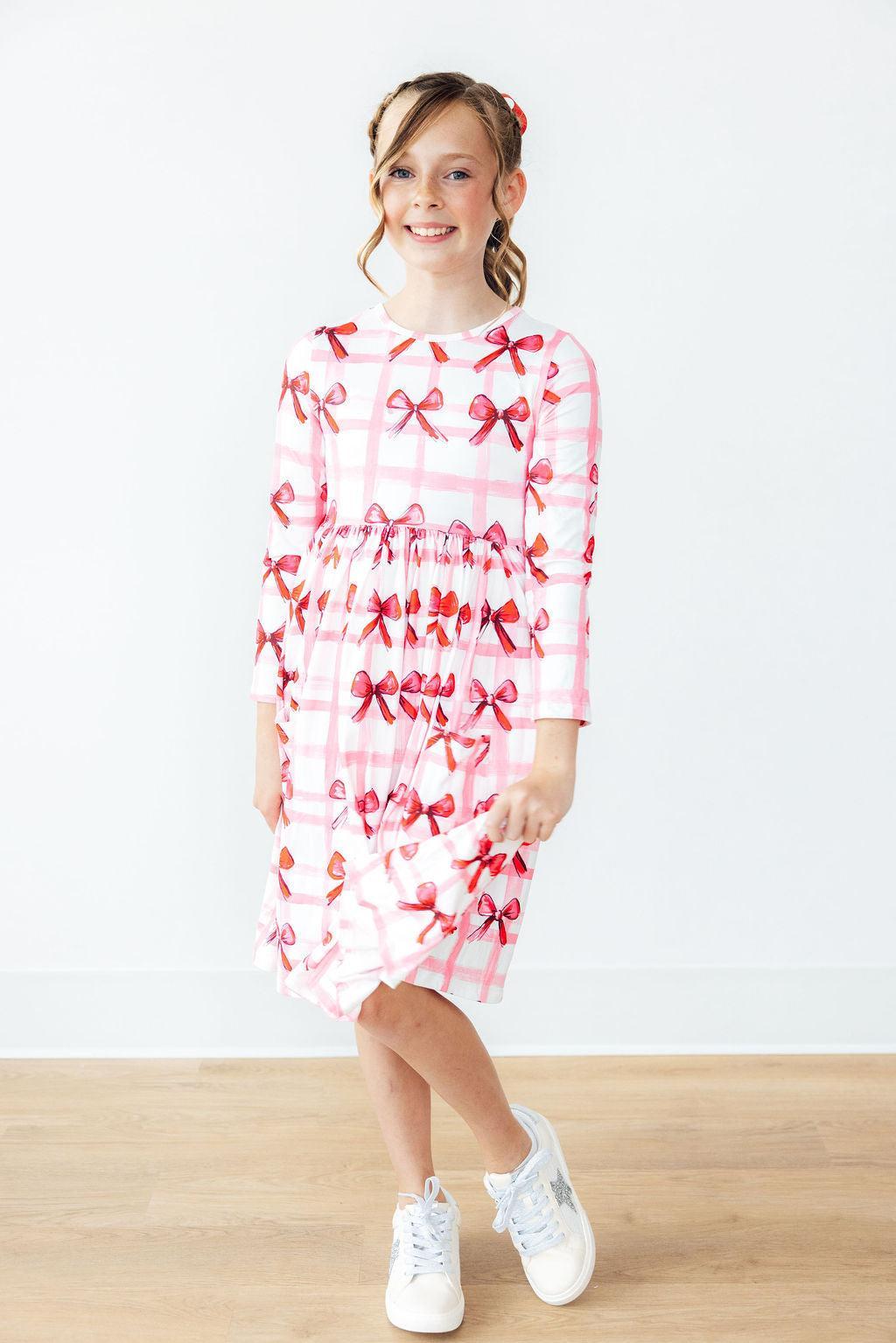 Bow La La L/S Pocket Twirl Dress