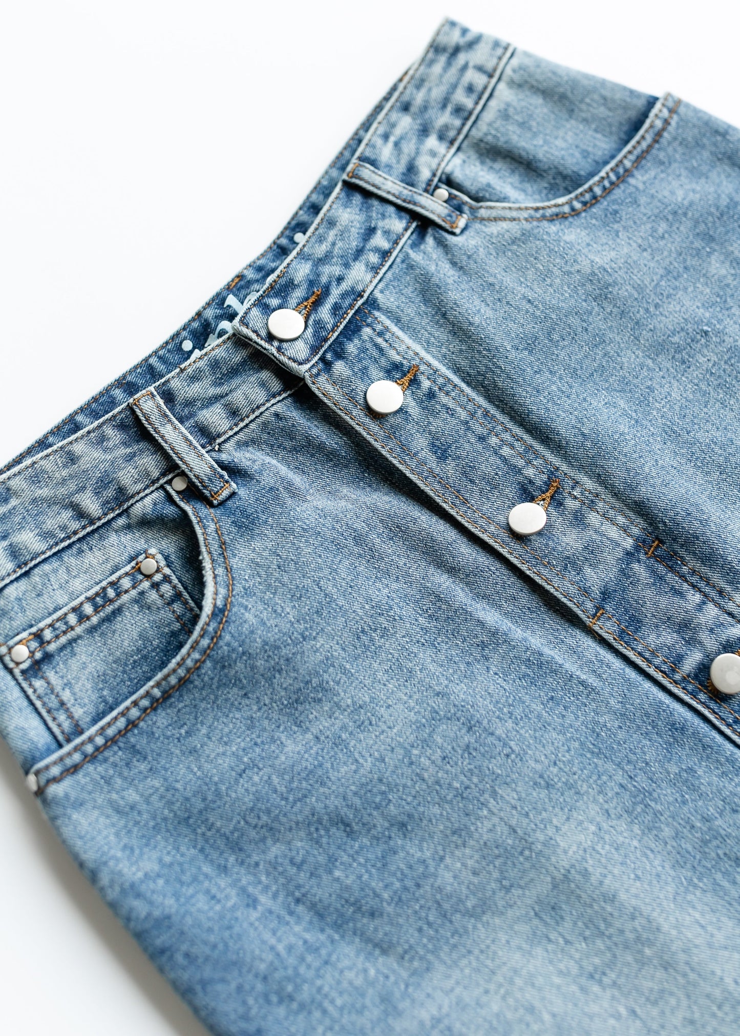 Skylar Button Front Midi Skirt