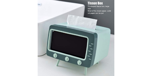 Enhance Your Office Space with a Stylish TV-Shaped Retro Tissue Box Holder
