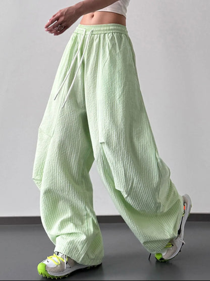 Drawstring Wide Leg Pants