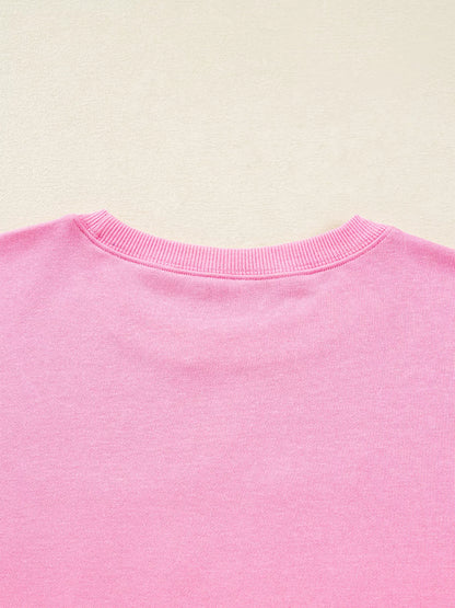 USA Map Patched Long Sleeve Sweatshirt