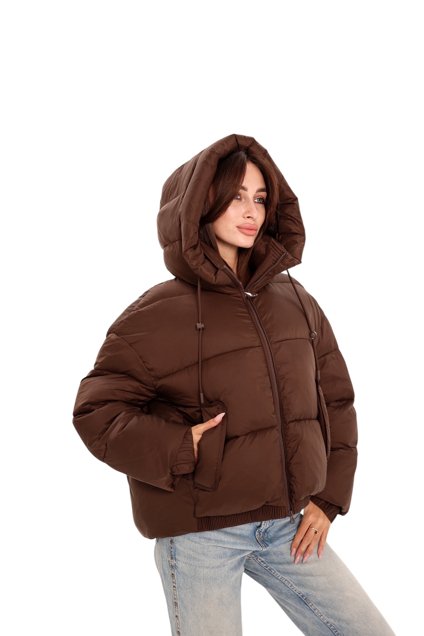 Dark Chocolate Insulated Bio-Down Jacket
