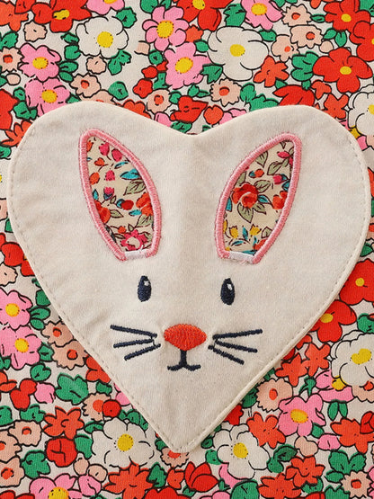 Children's Floral Print Long Sleeve Peter Pan Collar Dress