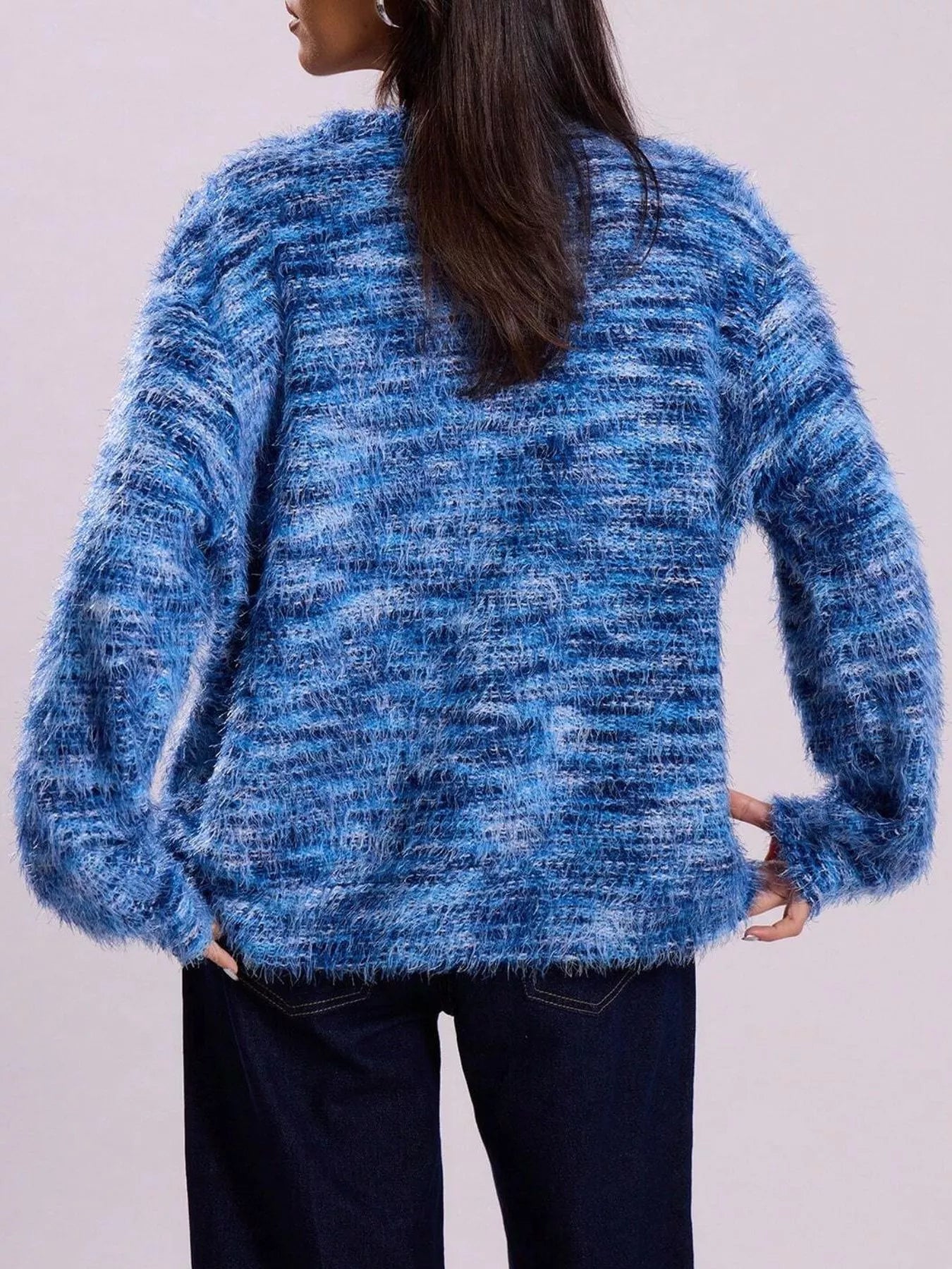 Chunky Knit V-Neck Button-Up Cardigan