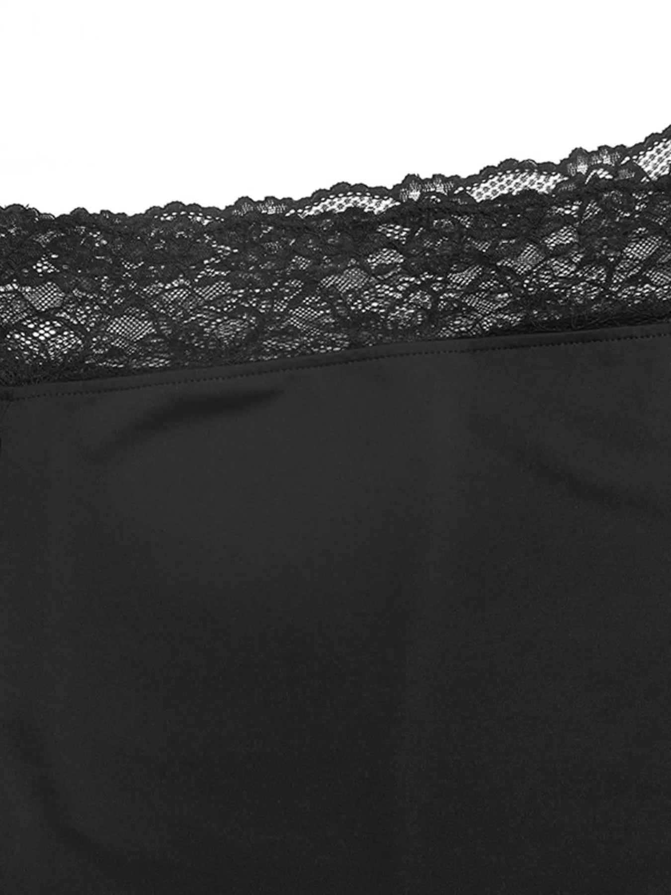 Lace Trim One Shoulder Bodysuit