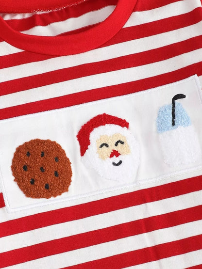 Children's Christmas Striped Pajama Set