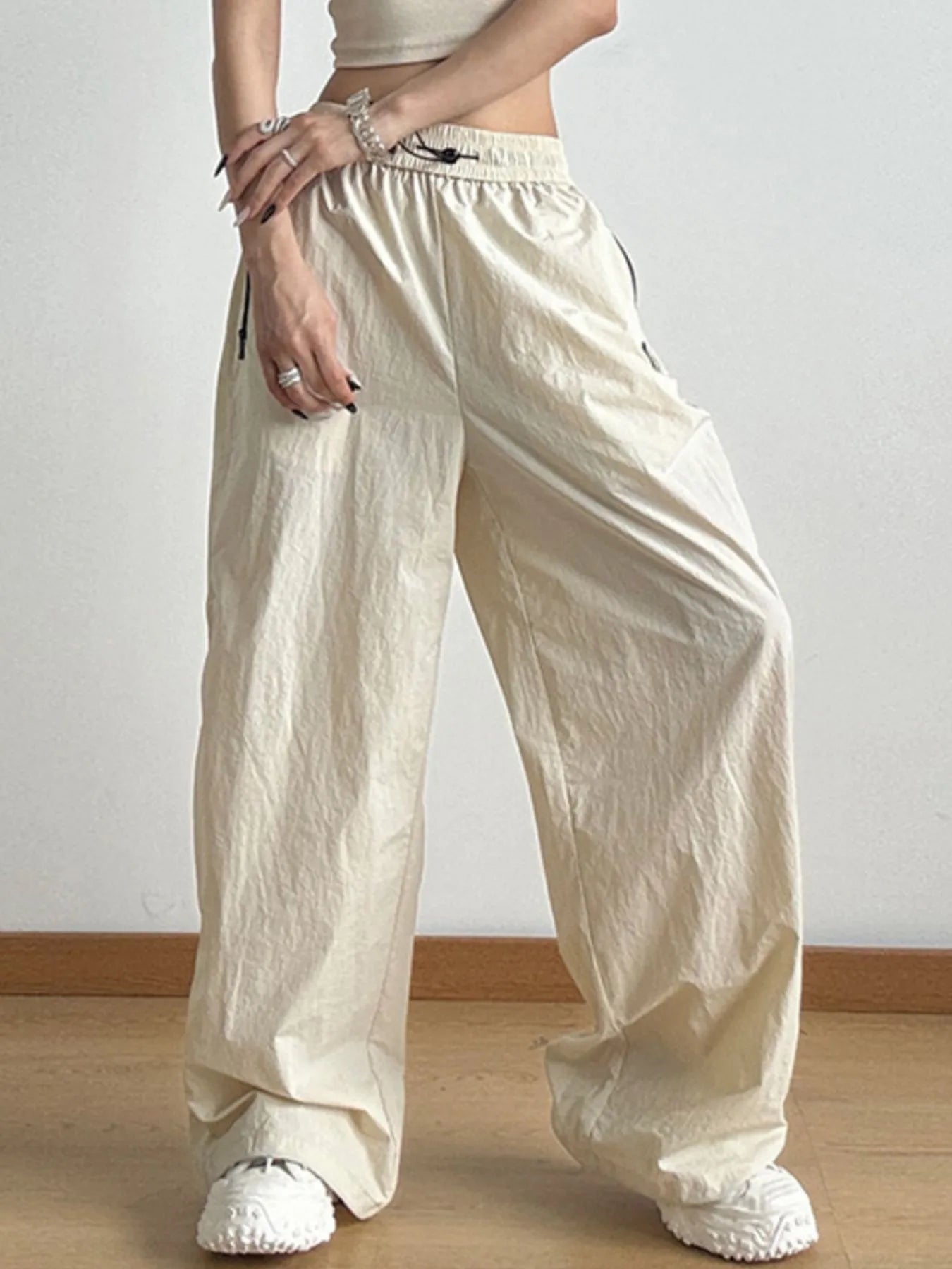Wide Leg Drawstring Pants