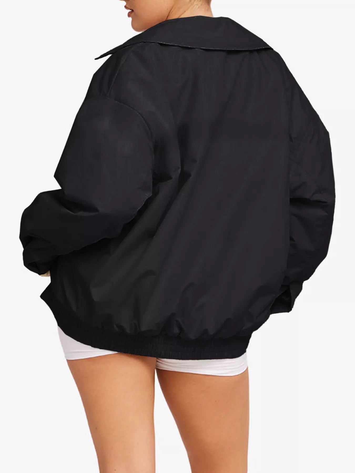 Relaxed Fit Lightweight Zip Up Jacket