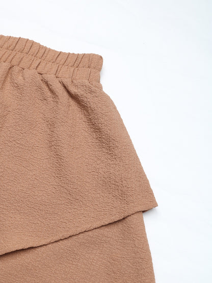 Perfee Tied Layered Shorts