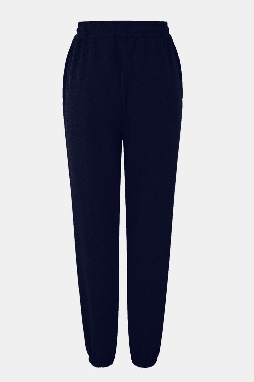 Elastic Waist Joggers with Pockets Navy