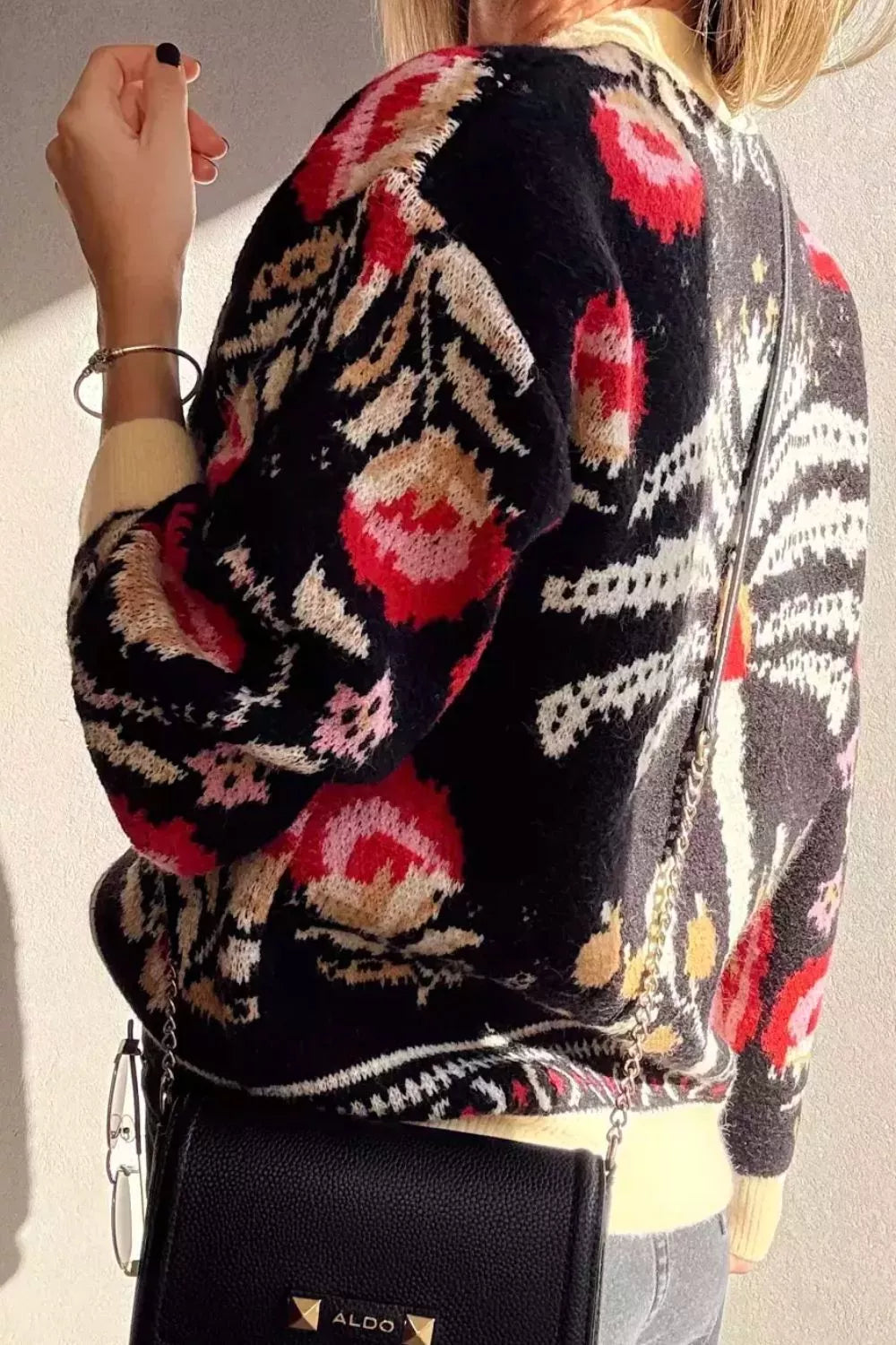 Button Down V-Neck Cardigan