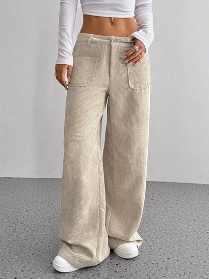 Wide Leg Corduroy Pants