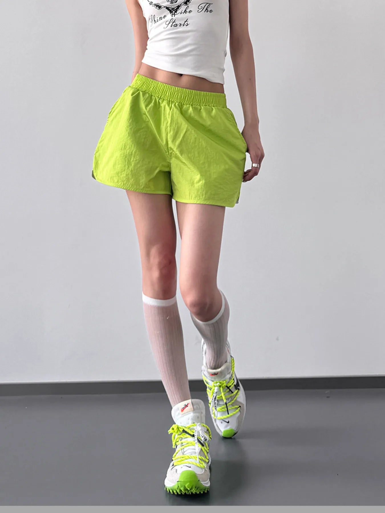 Elastic Waist Active Shorts