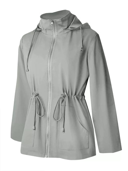 Zip Up Waterproof Hooded Outerwear