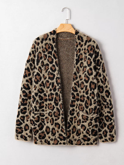 Leopard Open Casual Cardigan