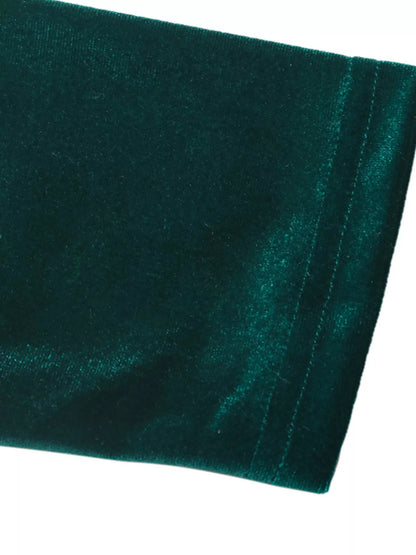 Velvet V-Neck Long Sleeve Maxi Dress