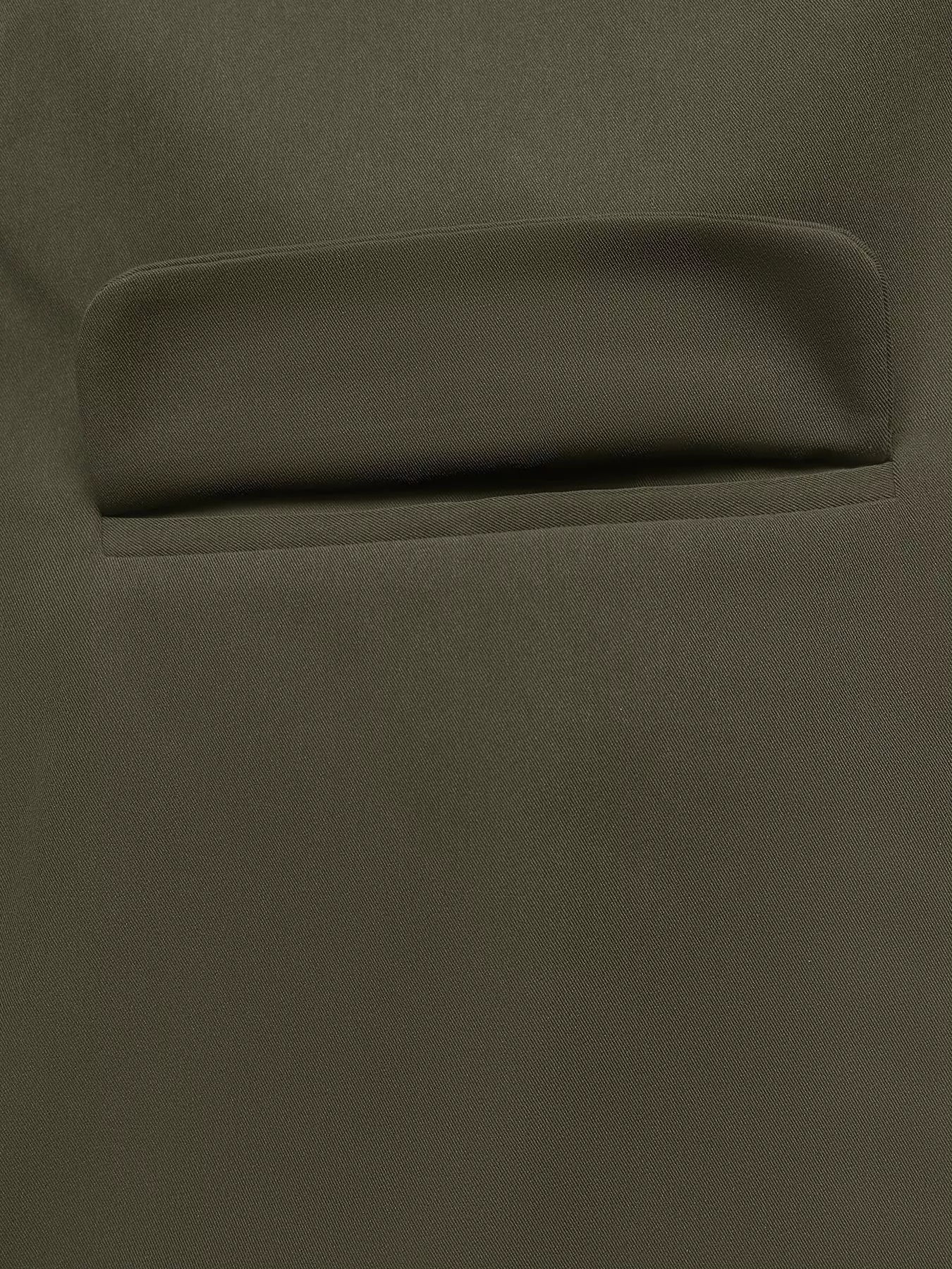 Contrast Collar Button Up Coat