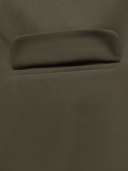 Contrast Collar Button Up Coat