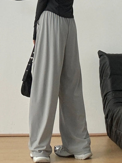Wide-Leg Drawstring Pants