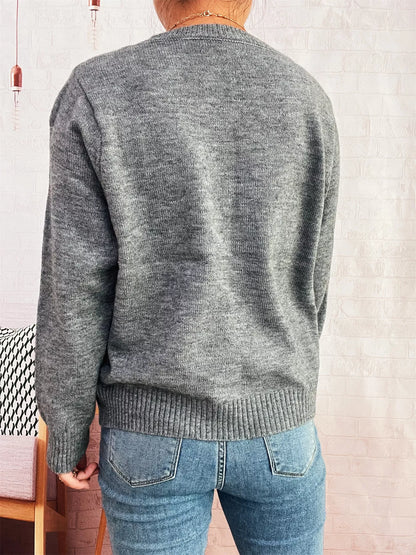 Floral Ribbed Hem Tie Front Cardigan