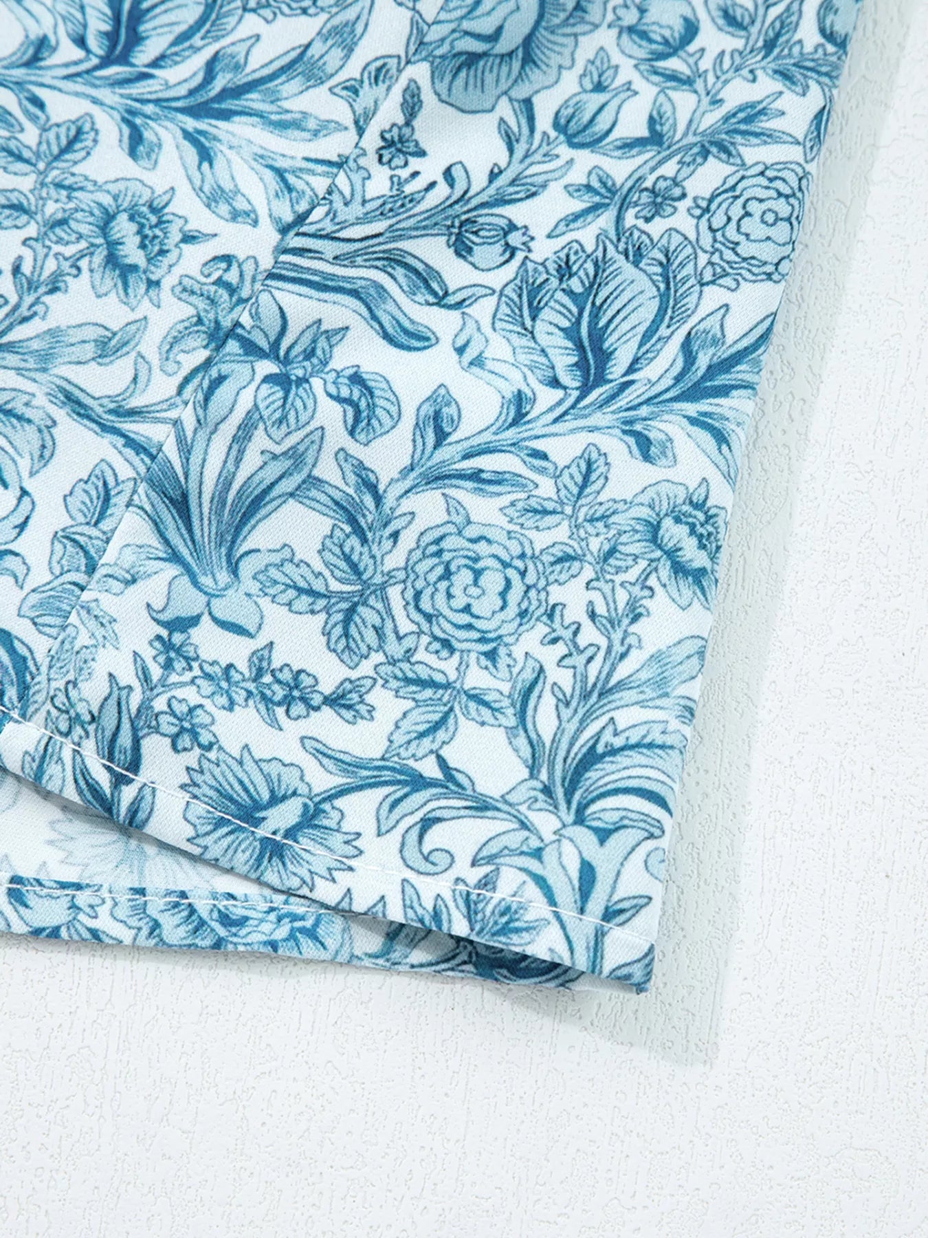 Floral Button Up Puff Sleeve Shirt