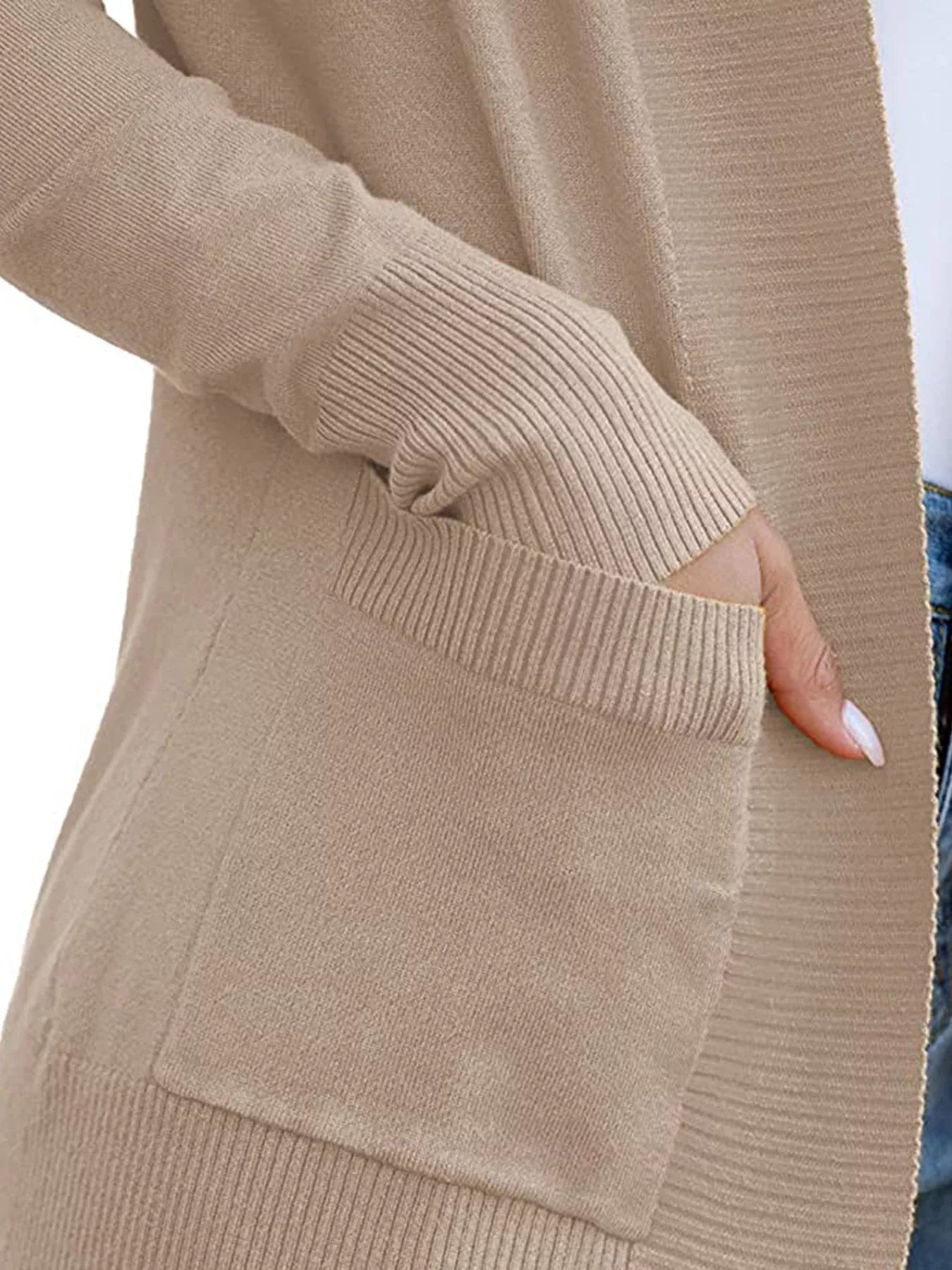 Open Front Knit Cardigan