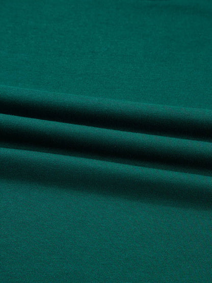 Round Neck Top and Stripe Detail Drawstring Pants Set