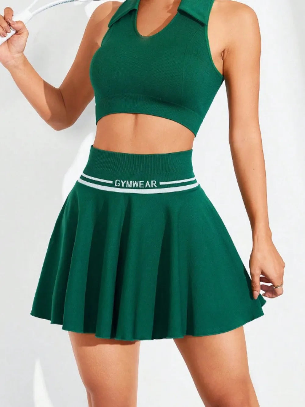 Ruched High Waist Mini Active Skirt