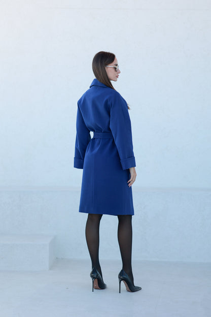 Classic Wraparound Cashmere Blend Overcoat