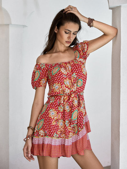 Tie Waist Mini Dress