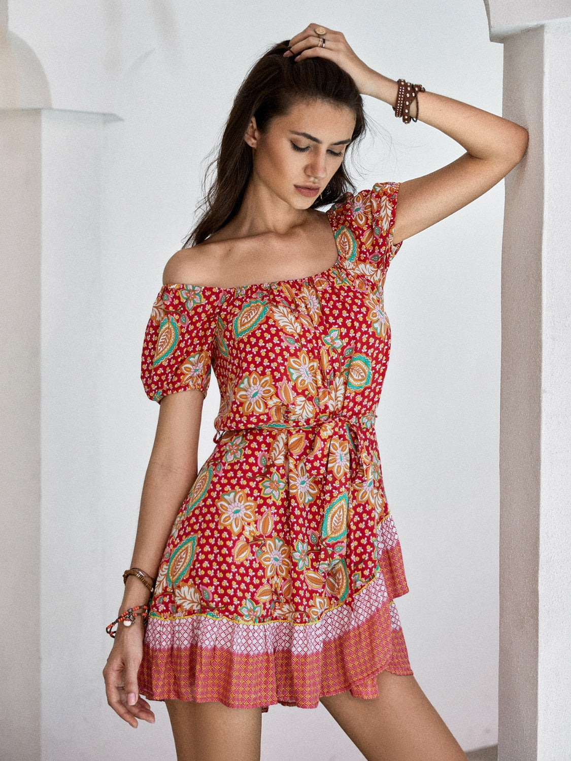 Tie Waist Mini Dress