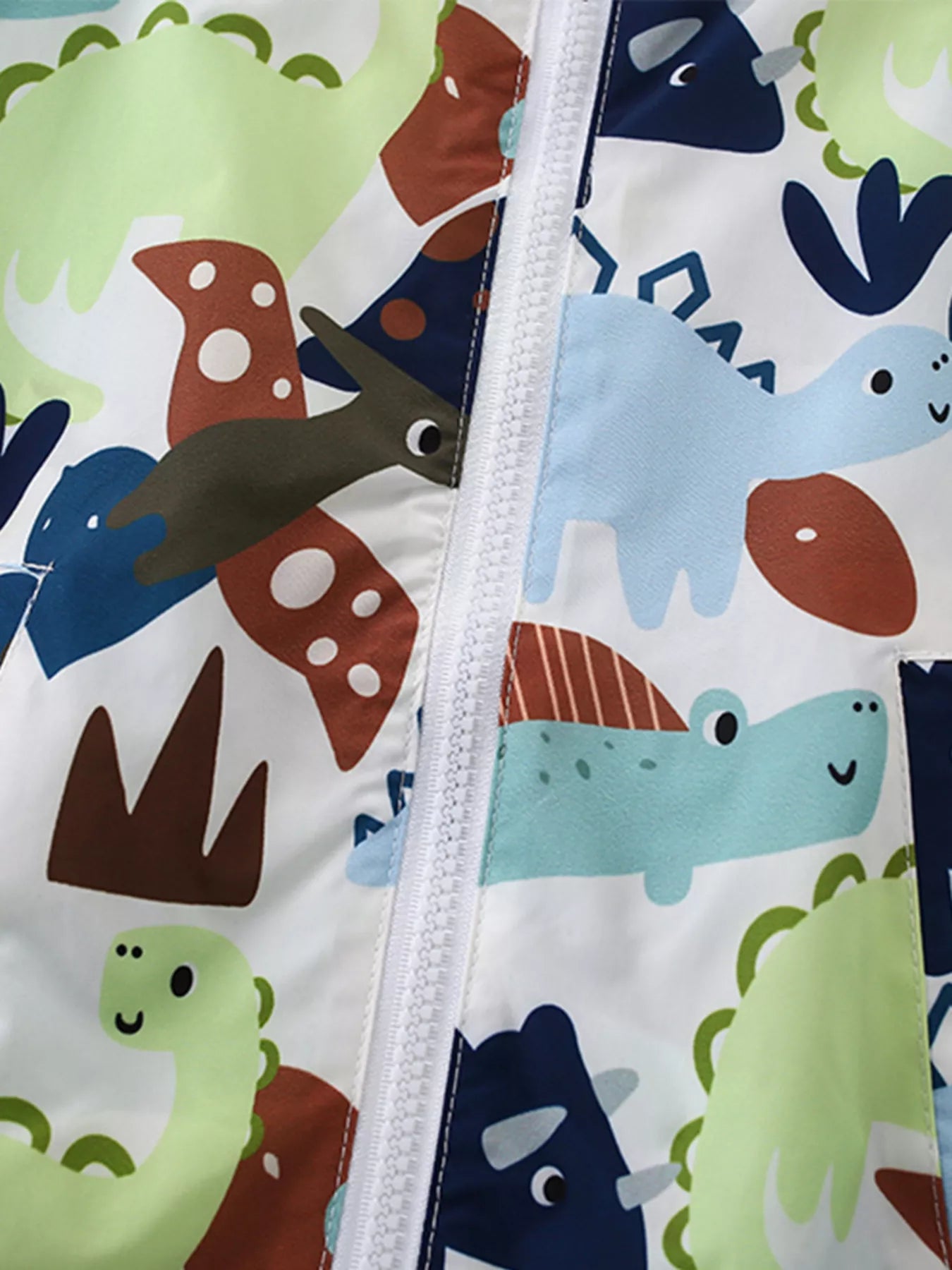 Children's Dinosaur Print Hooded Lightweight Jacket